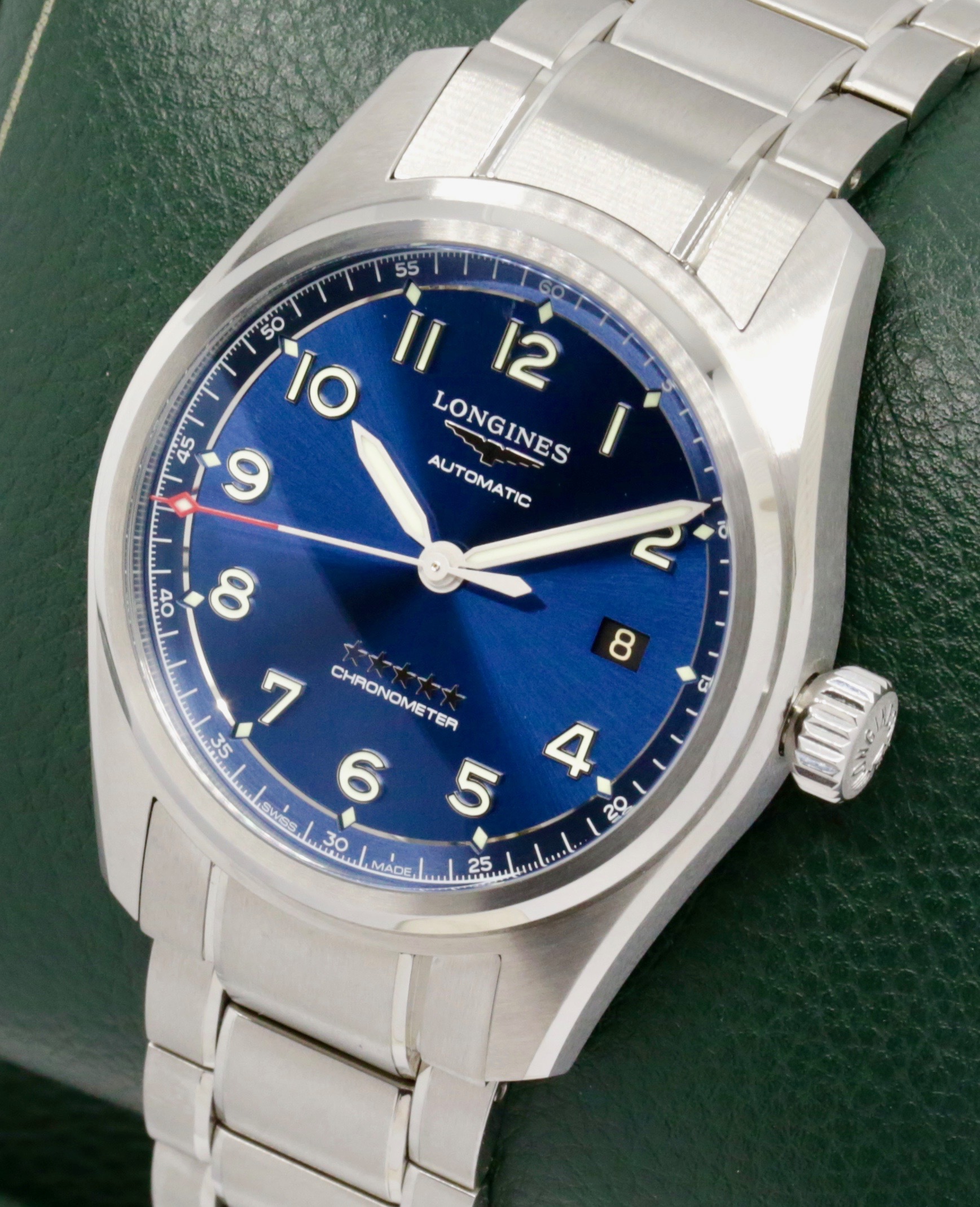 Longines Spirit Automatic, 40mm, Stainless Steel, Blue Arab Dial with Date, on Stainless Steel Longines Bracelet, Ref. L3.810.4.93.6, Sold New in 2026, with Box, Book, Logines Warranty Card & Balance of 5 Year Longines Factory Warranty *MINT CONDITION!! - Image 2