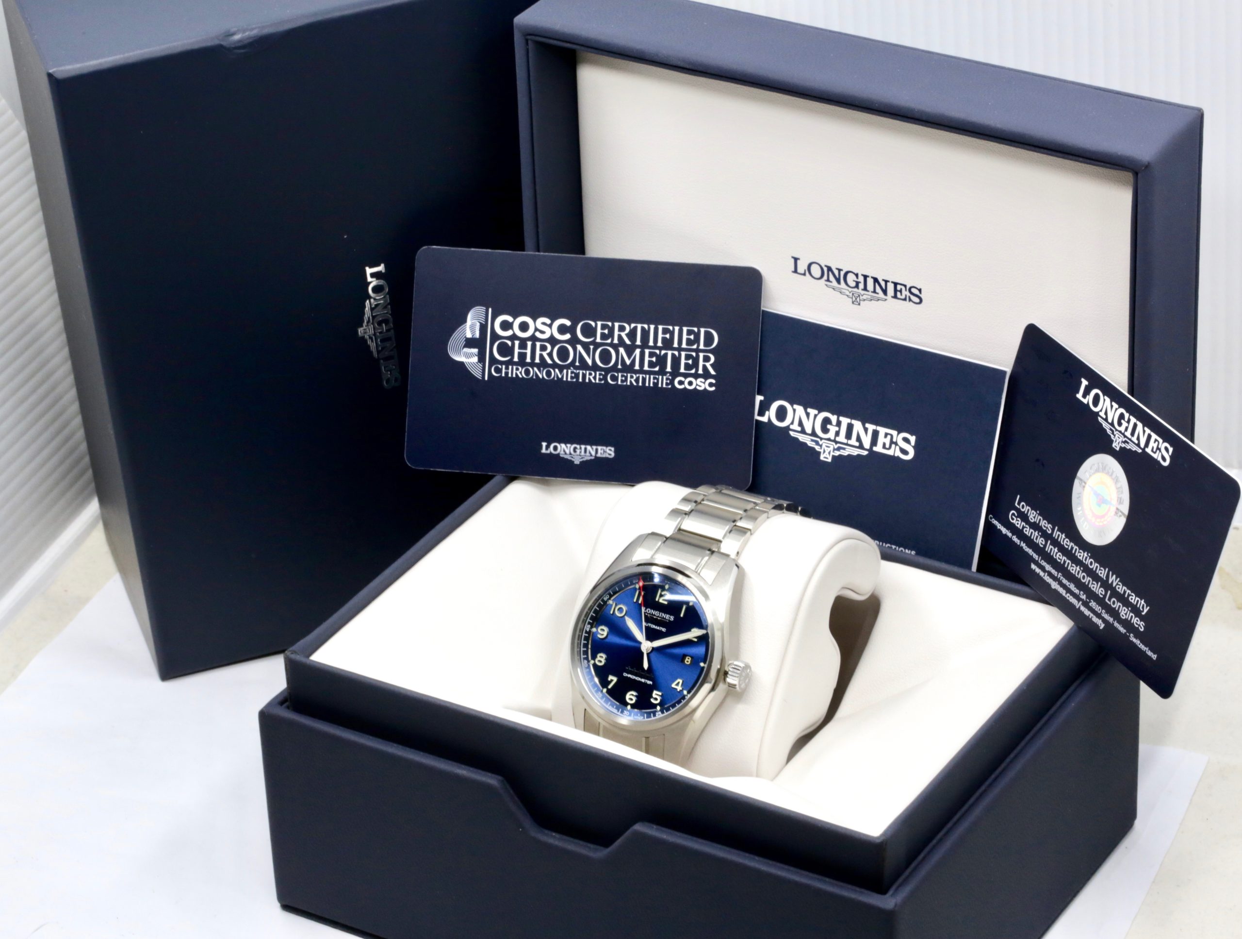 Longines Spirit Automatic, 40mm, Stainless Steel, Blue Arab Dial with Date, on Stainless Steel Longines Bracelet, Ref. L3.810.4.93.6, Sold New in 2026, with Box, Book, Logines Warranty Card & Balance of 5 Year Longines Factory Warranty *MINT CONDITION!! - Image 8