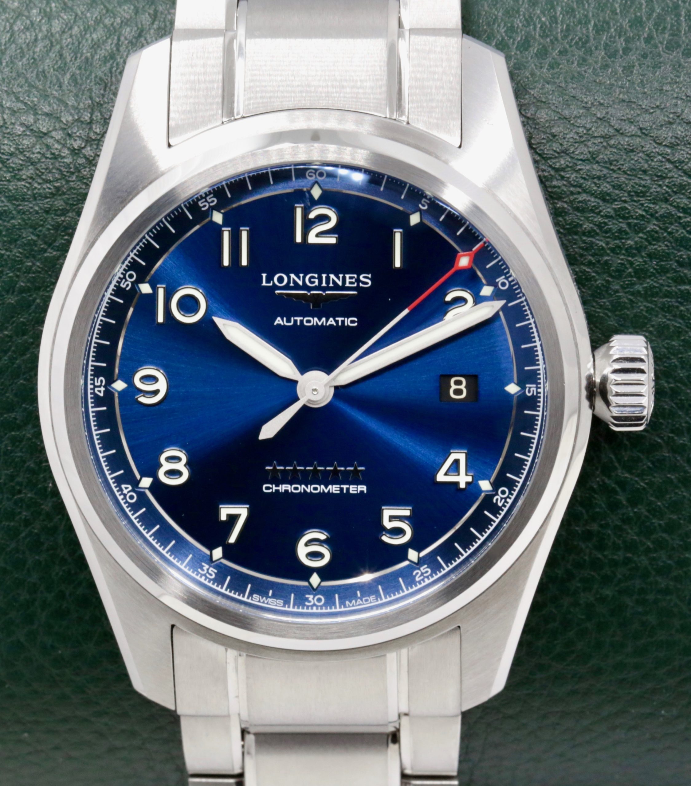 Longines Spirit Automatic, 40mm, Stainless Steel, Blue Arab Dial with Date, on Stainless Steel Longines Bracelet, Ref. L3.810.4.93.6, Sold New in 2026, with Box, Book, Logines Warranty Card & Balance of 5 Year Longines Factory Warranty *MINT CONDITION!! - Image 3