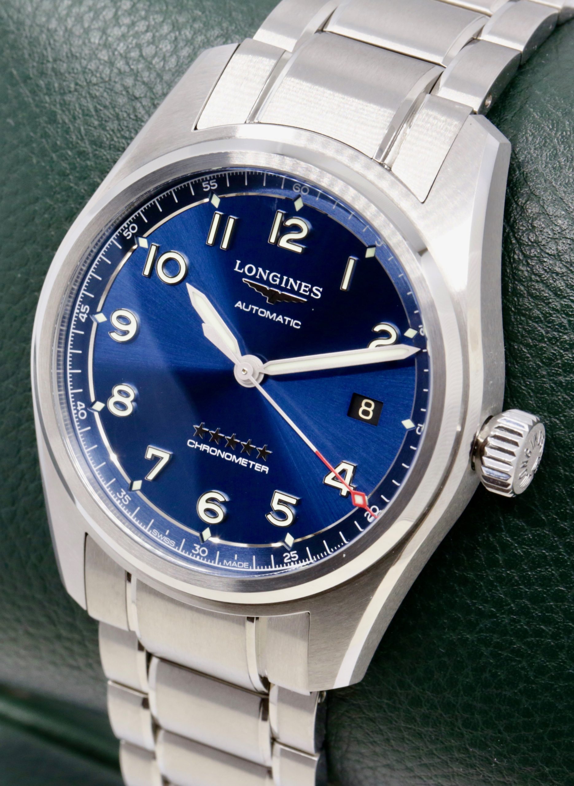 Longines Spirit Automatic, 40mm, Stainless Steel, Blue Arab Dial with Date, on Stainless Steel Longines Bracelet, Ref. L3.810.4.93.6, Sold New in 2026, with Box, Book, Logines Warranty Card & Balance of 5 Year Longines Factory Warranty *MINT CONDITION!! - Image 4
