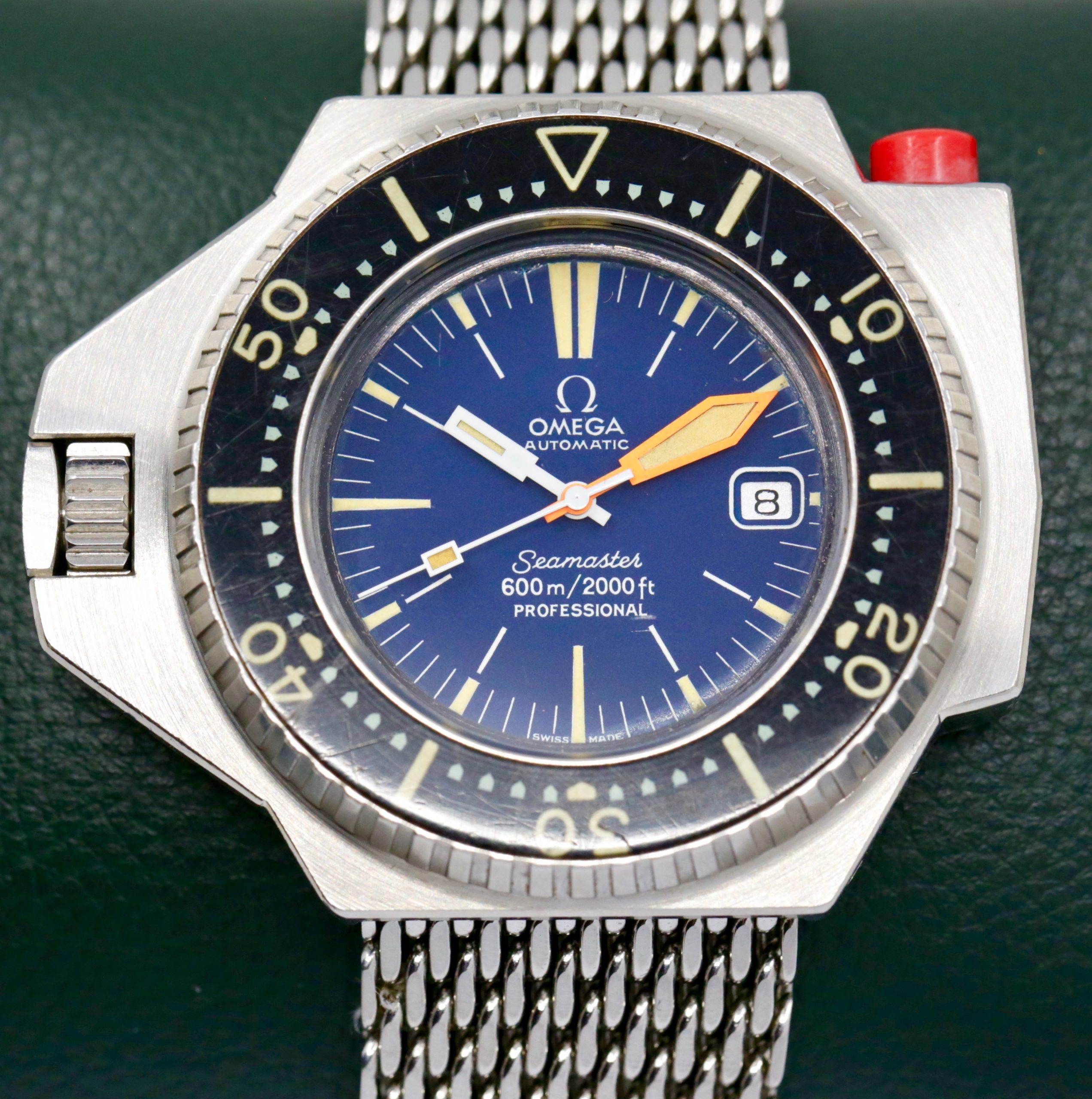 Vintage Omega Seamaster 600 PloProf, Stainless Steel, Original Blue Dial and Hands, Original Bezel, on Original Omega "Shark Mesh" Bracelet, Ref. 166.077, Circa: 1971 *INCREDIBLE CONDITION!!
