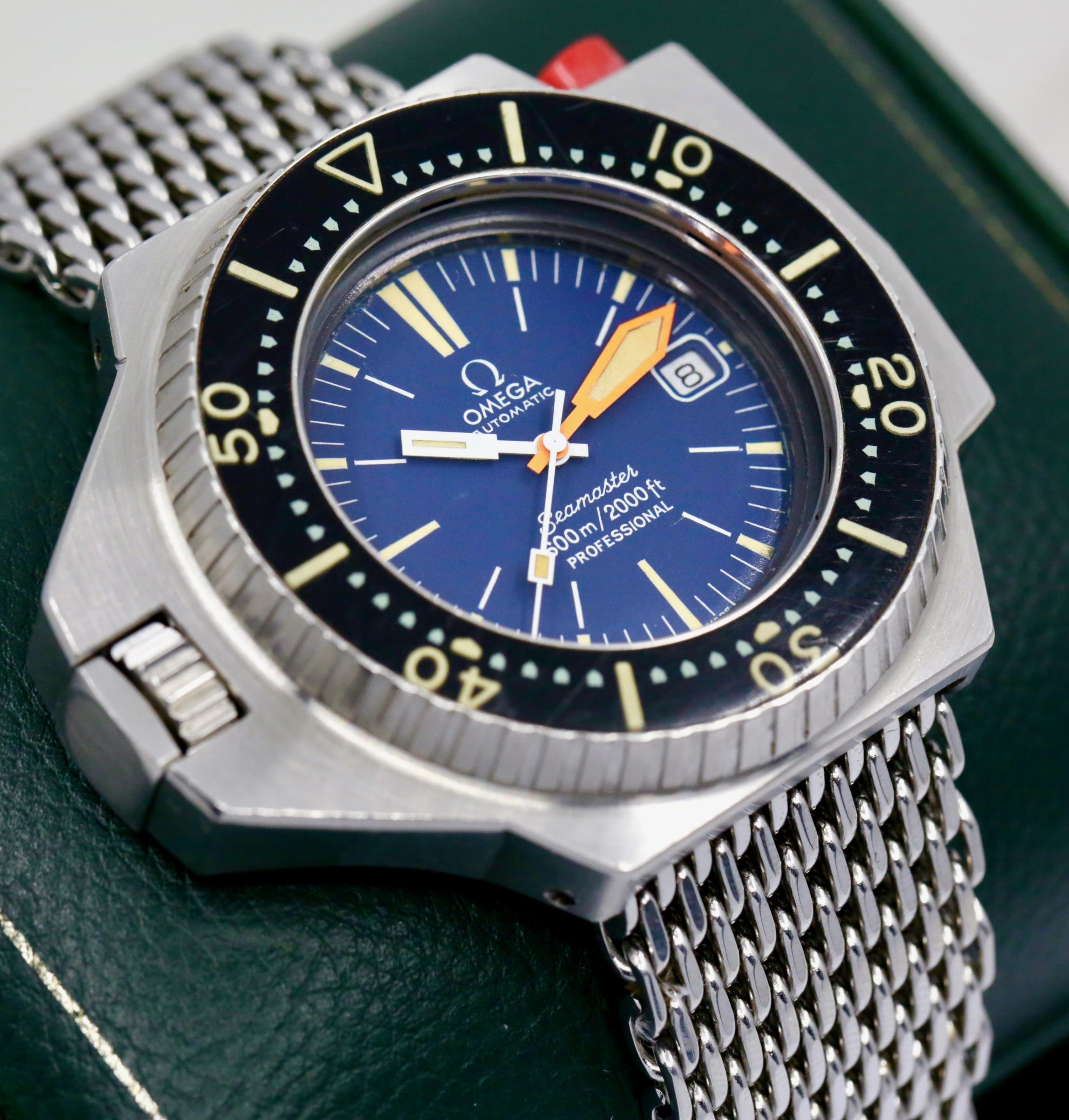Vintage Omega Seamaster 600 PloProf, Stainless Steel, Original Blue Dial and Hands, Original Bezel, on Original Omega "Shark Mesh" Bracelet, Ref. 166.077, Circa: 1971 *INCREDIBLE CONDITION!! - Image 3