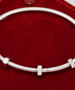 Alternative view of Cartier - Écrou de Cartier Bangle in 18ct White Gold Size 18, Ref. B6049617, with Cartier Pouch and Cartier Polish Invoice  - 50% OFF MSRP!!!