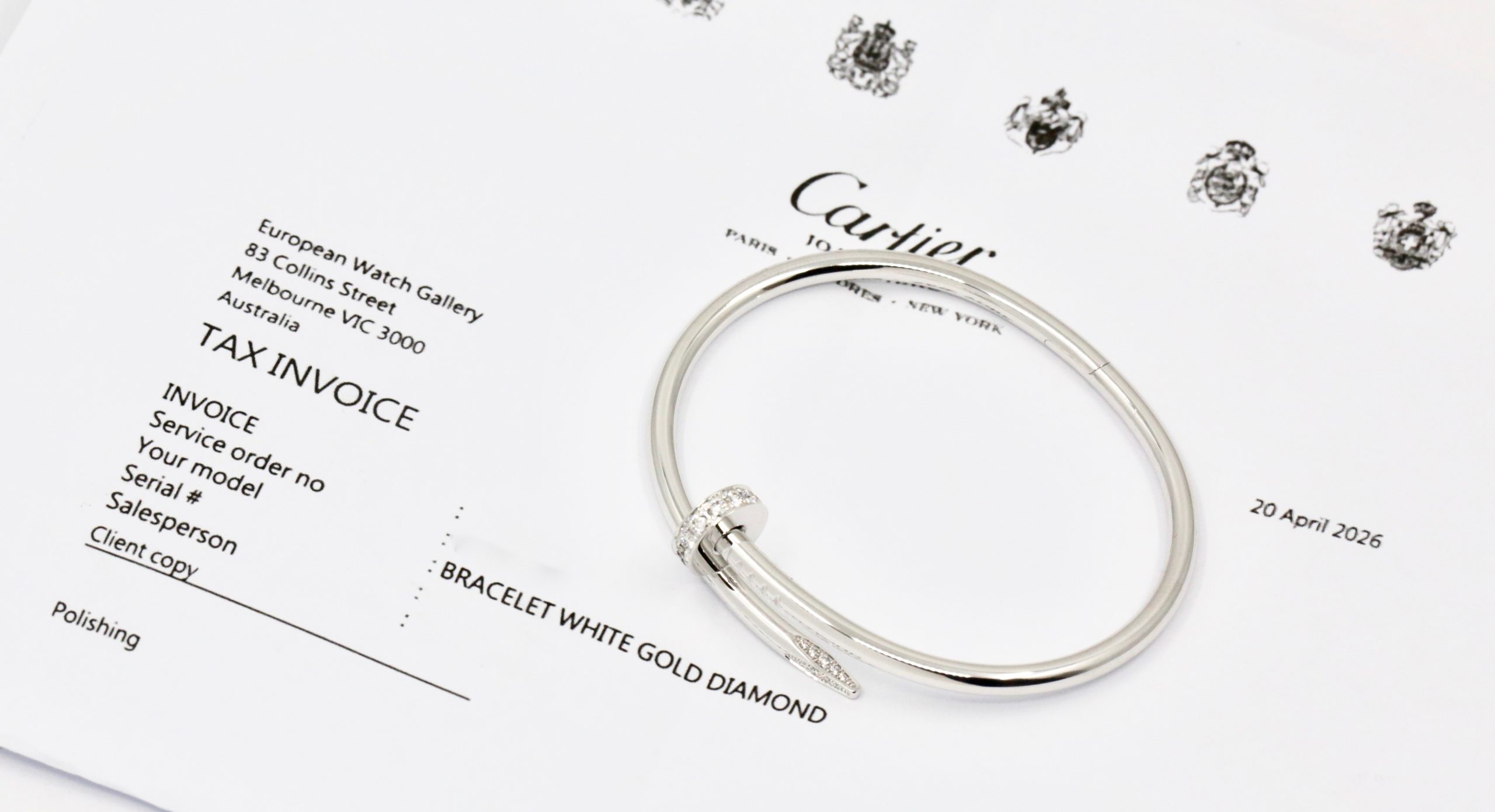 Cartier Juste un Clou in 18ct White Gold, Size 17, Set with 32 Brilliant-Cut Diamonds Totaling 0.58 Carat. Ref: B6048717, with Cartier Box and Cartier Polish Invoice - 50% OFF MSRP!! - Image 3