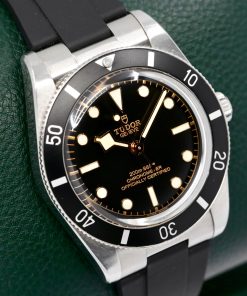 Alternative view of Tudor Black Bay 54 in Stainless Steel, Black Index Dial, on Tudor Rubber Strap with Stainless Steel Tudor Deployant, Ref. 79000N, Circa: 2024, with Box, Papers, & Balance of 5 Year Tudor Factory Warranty,