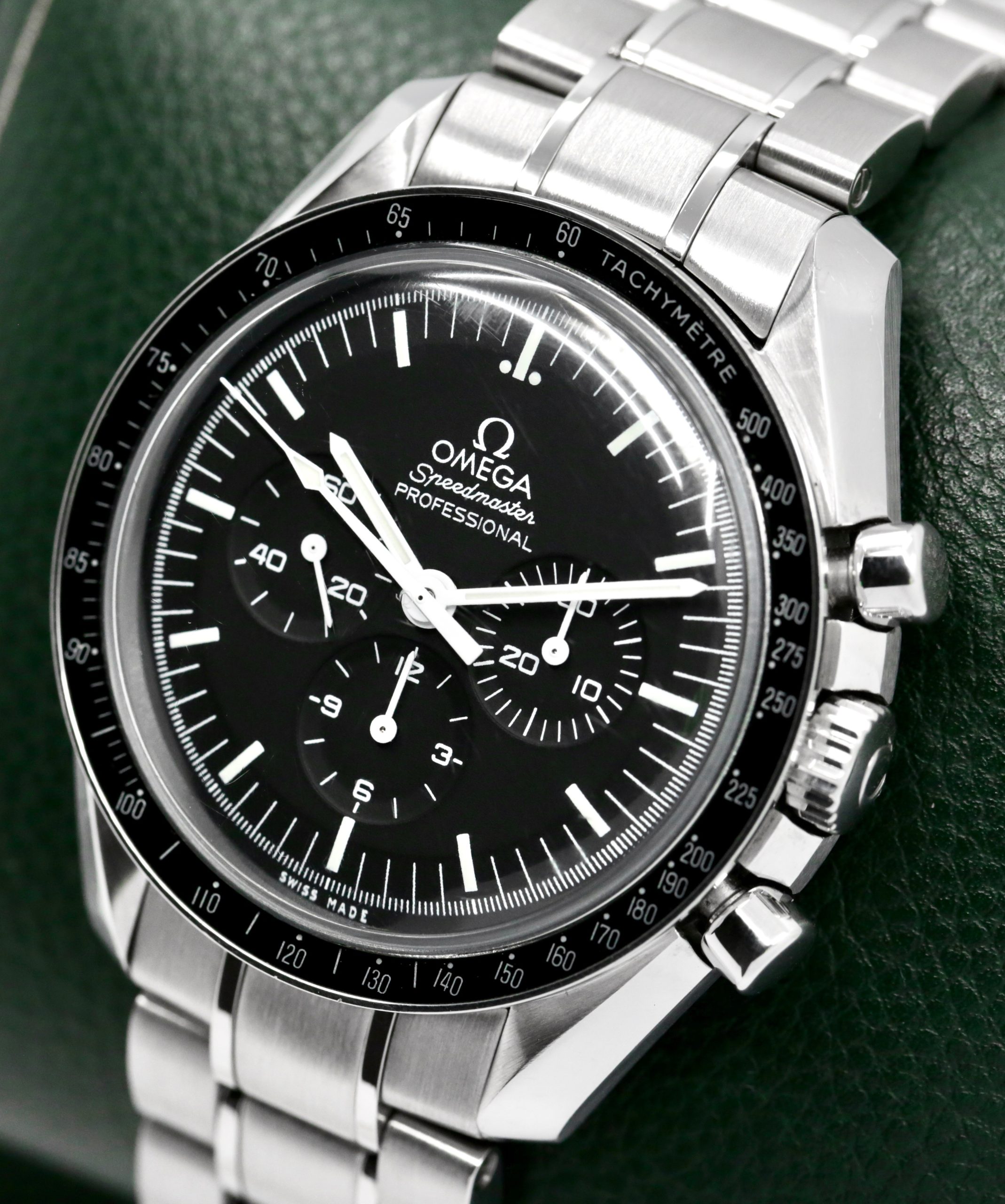 Omega Speedmaster Professional "Big Box Speedy", Stainless Steel, Hesalite Crystal, Black Index Dial, on Stainless Steel Omega Bracelet, Ref. 311.30.42.30.01.005, Circa: 2018, Complete with Box, Books & Omega Warranty Cards - Image 2
