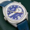 Vintage Heuer Carrera, Automatic Chronograph, Stainless Steel, Original Blue Index Dial, on Blue Perforated Leather Strap, Ref. 1553N, Circa: 1970's - $4,900 - sold as traded