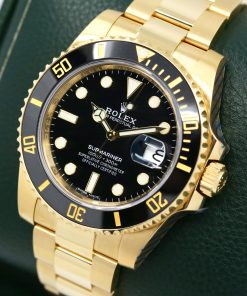 Alternative view of Rolex Submariner Date, in 18ct Yellow Gold, Black Ceramic Bezel, Black Index Dial, on a Rolex 18ct Yellow Gold Rolex Oyster Bracelet, Ref. 116618LN, Circa: 2017, with Rolex Box, Books, Rolex Warranty, Rolex Service Card & Balance of 2 Year Rolex Service Warranty