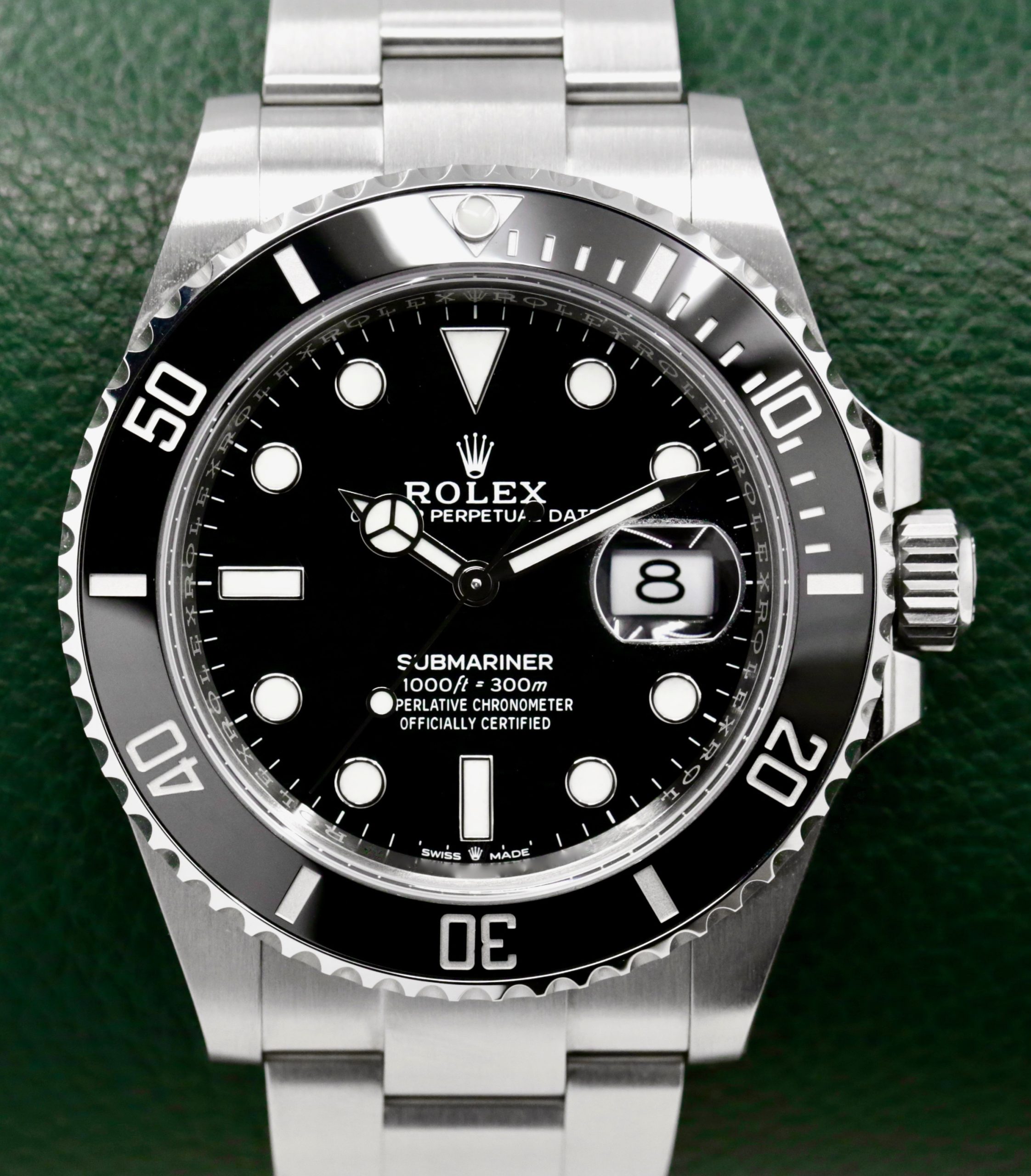 Rolex Submariner Date, 41mm, Stainless Steel, with Black Ceramic Bezel, Black Index Dial, on a Rolex Oystersteel Bracelet, Ref. 126610LN, Circa: 2023, with Box, Books, Green Swing Tag, Rolex Warranty Card & Balance of 5 Year Rolex Factory Warranty