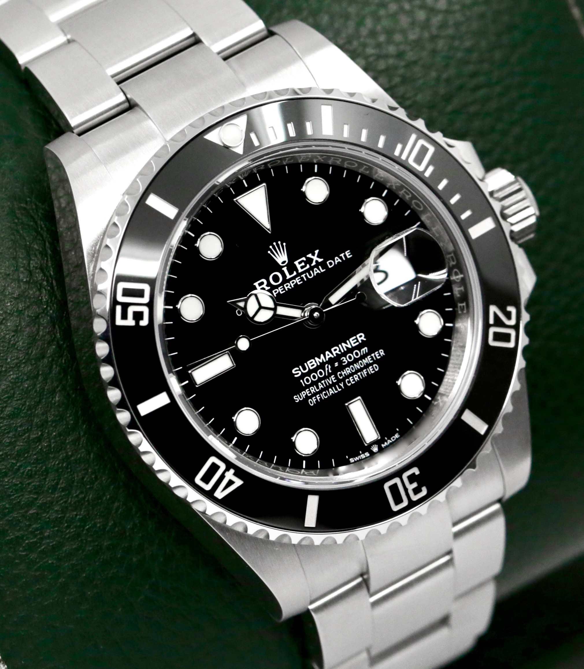 Rolex Submariner Date, 41mm, Stainless Steel, with Black Ceramic Bezel, Black Index Dial, on a Rolex Oystersteel Bracelet, Ref. 126610LN, Circa: 2023, with Box, Books, Green Swing Tag, Rolex Warranty Card & Balance of 5 Year Rolex Factory Warranty - Image 2