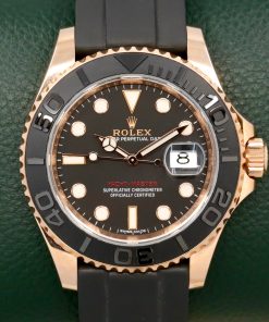 Rolex Yacht-Master 40, in 18ct Everose Gold, Black Index Dial, Black Ceramic Bezel, on Rolex Oysterflex Strap with 18ct Everose Gold Rolex Deployant, Ref. 116655, Circa: 2016, with Box, Books, & Rolex Warranty Card