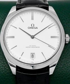Omega De Ville Trésor, Co-Axial Master Chronometre, 40mm Stainless Steel Case, Silver Index Dial with Date, on Black Omega Alligator Strap with Stainless Steel Omega Tang Buckle, Ref. 435.13.40.21.02.001 , Circa: 2021, with Box, Omega Folder & Omega Factory Warranty Cards