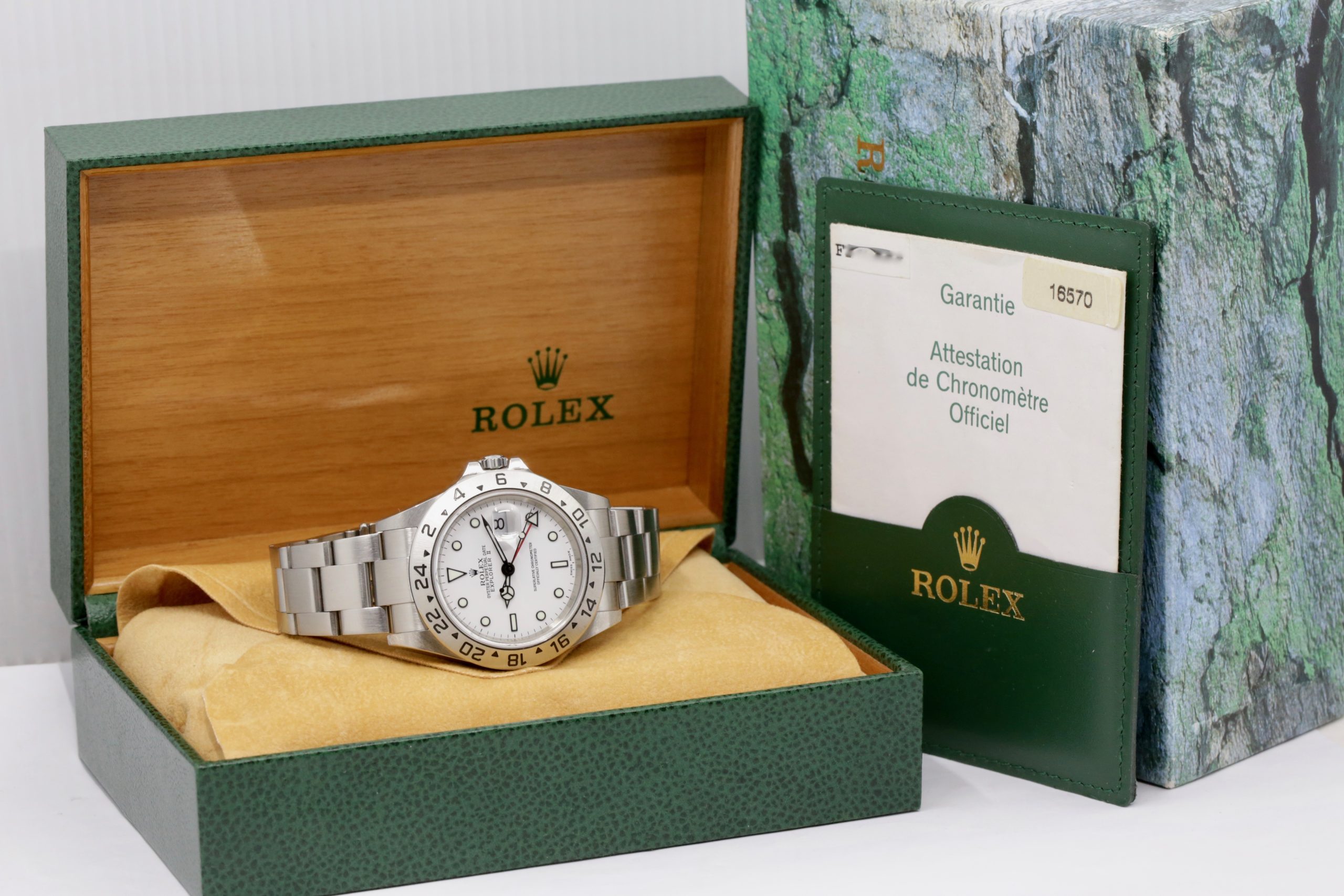 Rolex Explorer II "Polar", 40mm Stainless Steel Case, White Index Dial, on Stainless Steel Rolex Oyster Bracelet with Solid End Links, Ref. 16570, Circa: 2003, with Box, Books, Swing Tags, Rolex Folder & Rolex Warranty Certificate - Image 8