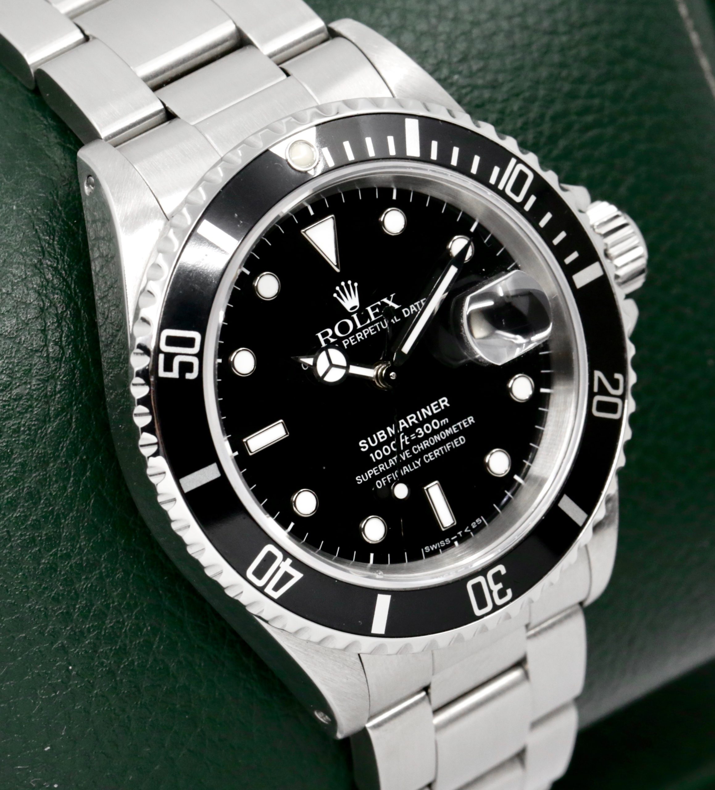 Rolex Submariner Date, in Stainless Steel, Black "Swiss - T < 25" Dial, Black Aluminium Bezel, on Stainless Steel Rolex Oyster Bracelet, Ref. 16610, Circa: 1991, with Rolex Box - Image 2