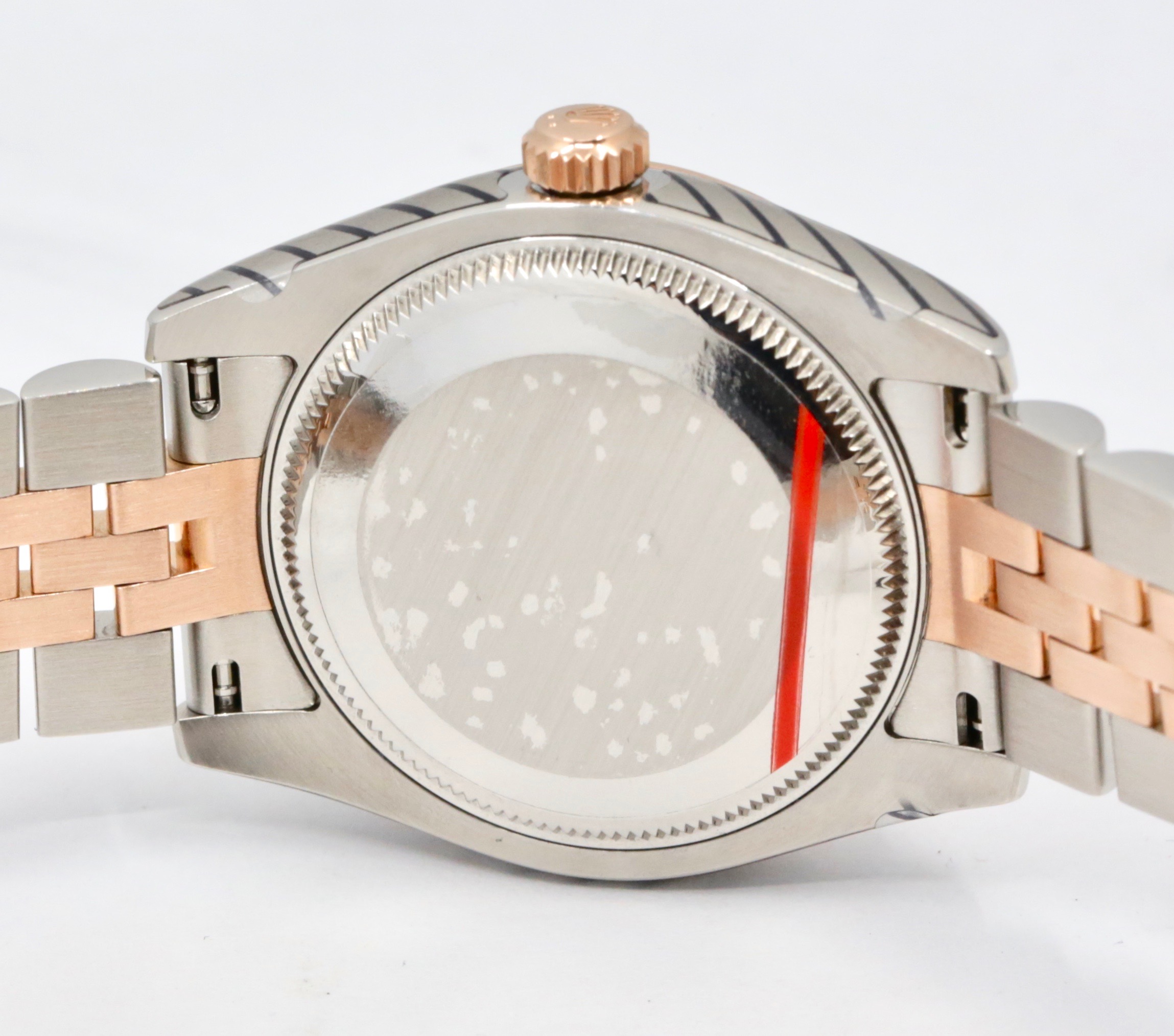 Rolex Datejust 31, in Stainless Steel & 18ct Everose Gold, Fluted Gold Bezel, Mother of Pearl Dial with Factory Set Diamond Markers, on Stainless Steel & 18ct Everose Gold Rolex Jubilee Bracelet, Ref. 178271, Box, Book, Rolex Service Card, Circa: 2009 - Image 6