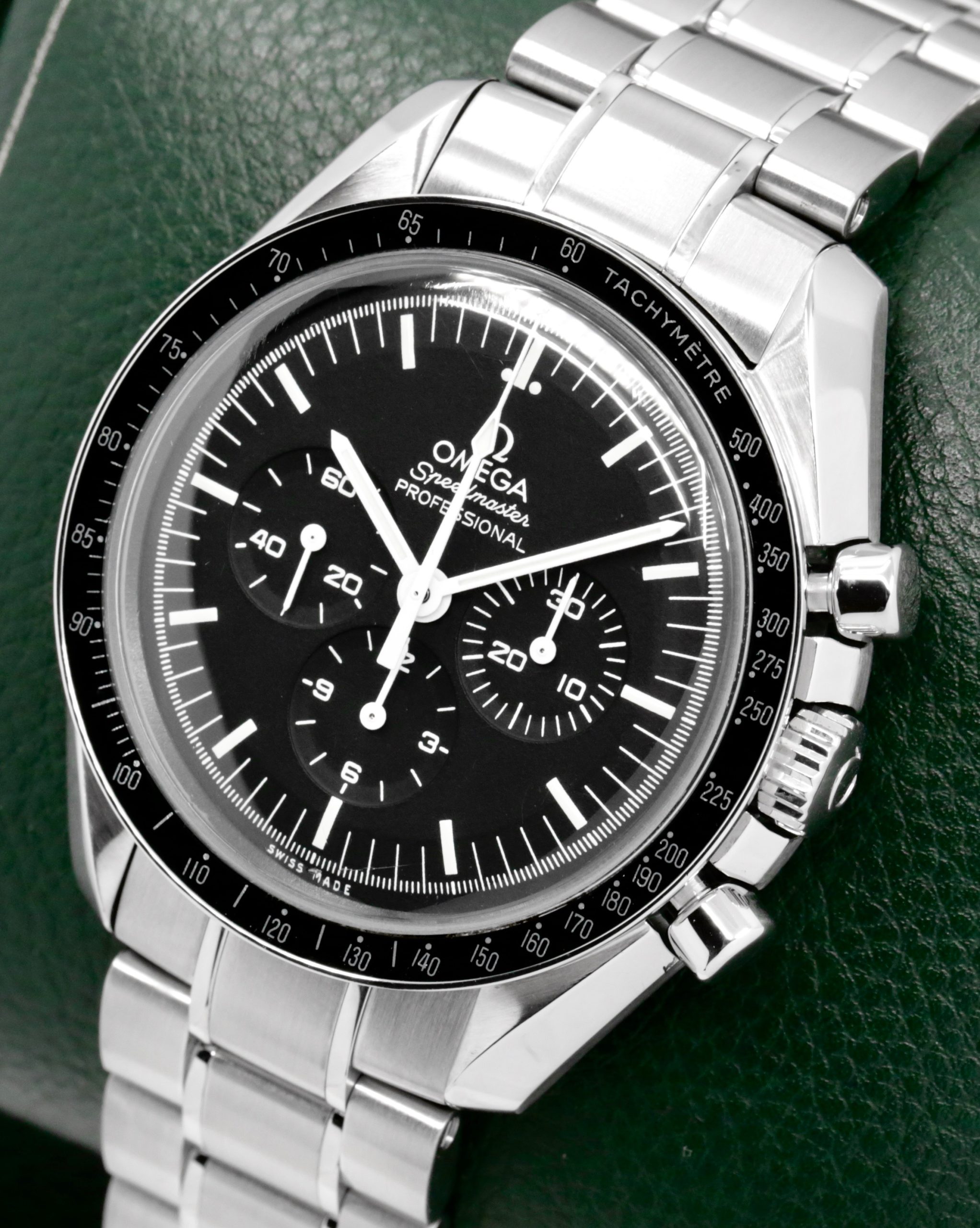 Omega Speedmaster Professional "Big Box Speedy", 42mm in Stainless Steel, Black Index Dial, on Stainless Steel Omega Bracelet, Ref. 31130423001005, Circa: 2018 (est), with Big Box, Book, & Omega Pictograms Card - Image 2