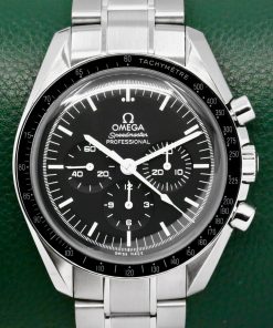 Omega Speedmaster Professional "Big Box Speedy", 42mm in Stainless Steel, Black Index Dial, on Stainless Steel Omega Bracelet, Ref. 31130423001005, Circa: 2018 (est), with Big Box, Book, & Omega Pictograms Card