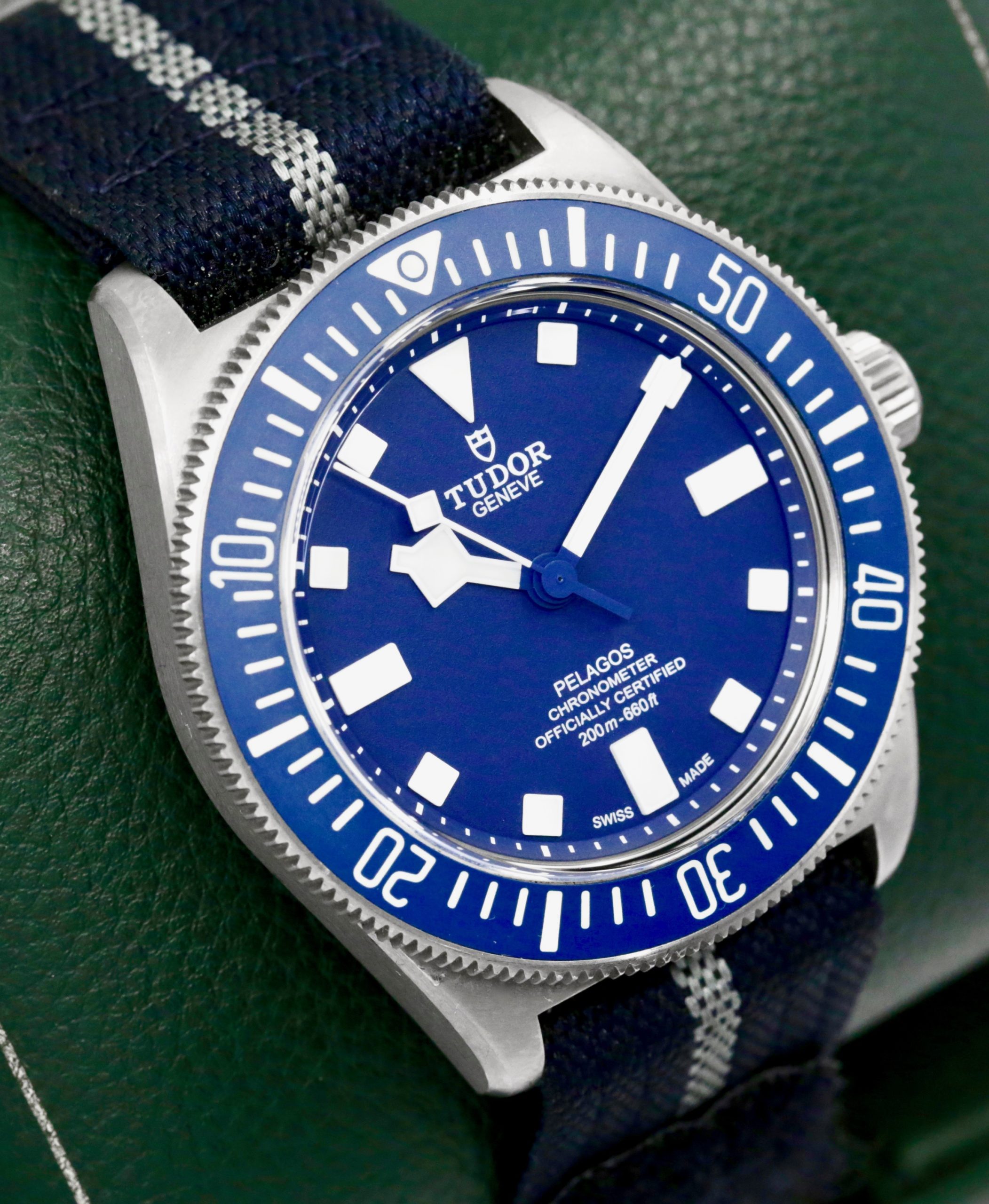 Tudor Pelagos FXD "Marine Nationale", 42mm Titanium Case with Blue Ceramic Bezel, Blue Index Dial, on Blue Tudor Fabric Strap, Ref. 25707B, Circa: 2023, with Box, Books, Swing Tag, Tudor Warranty Card & Balance of 5 Year Tudor Factory Warranty - $3,990 inc GST!! - Image 2