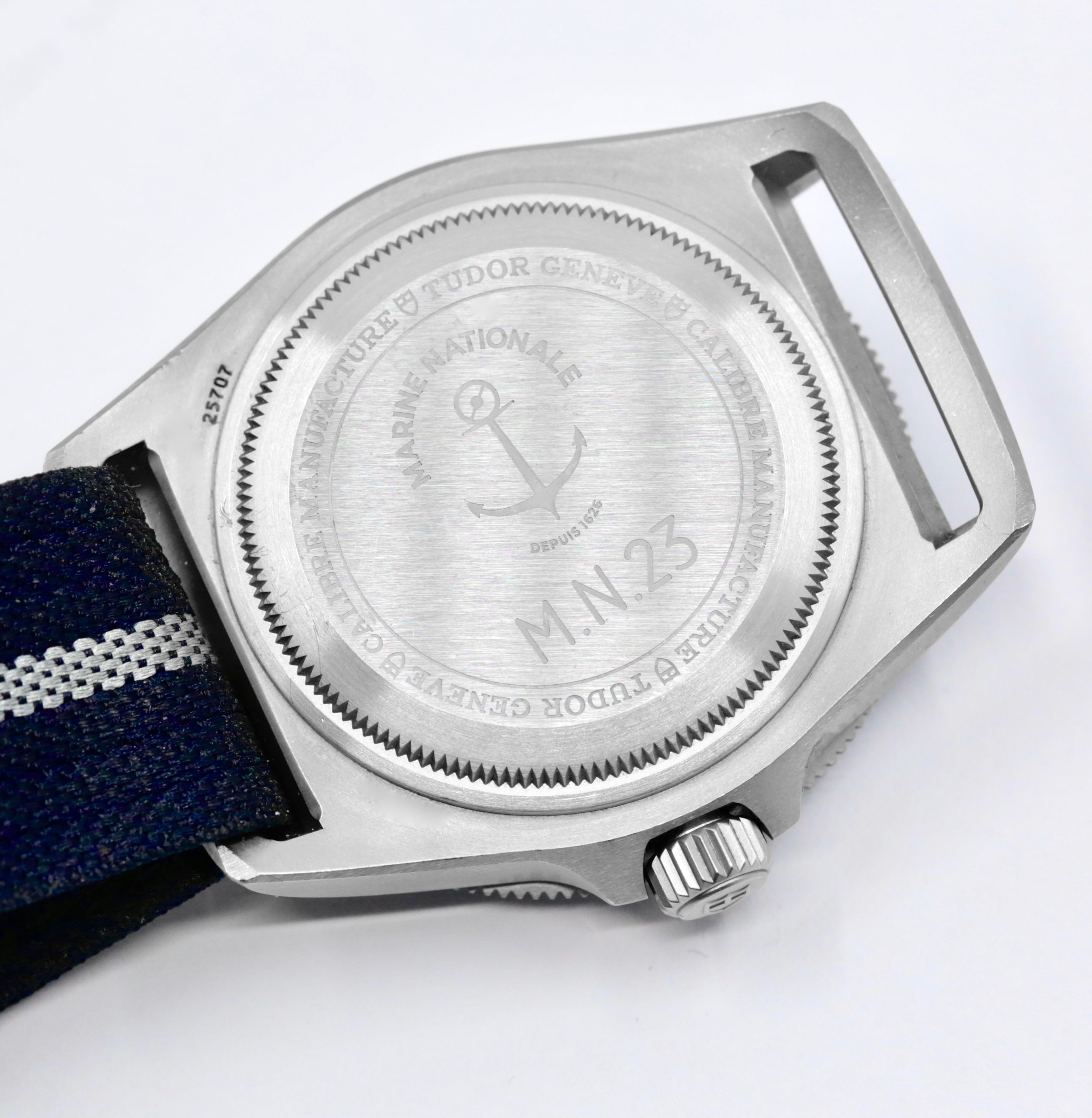 Tudor Pelagos FXD "Marine Nationale", 42mm Titanium Case with Blue Ceramic Bezel, Blue Index Dial, on Blue Tudor Fabric Strap, Ref. 25707B, Circa: 2023, with Box, Books, Swing Tag, Tudor Warranty Card & Balance of 5 Year Tudor Factory Warranty - $3,990 inc GST!! - Image 5