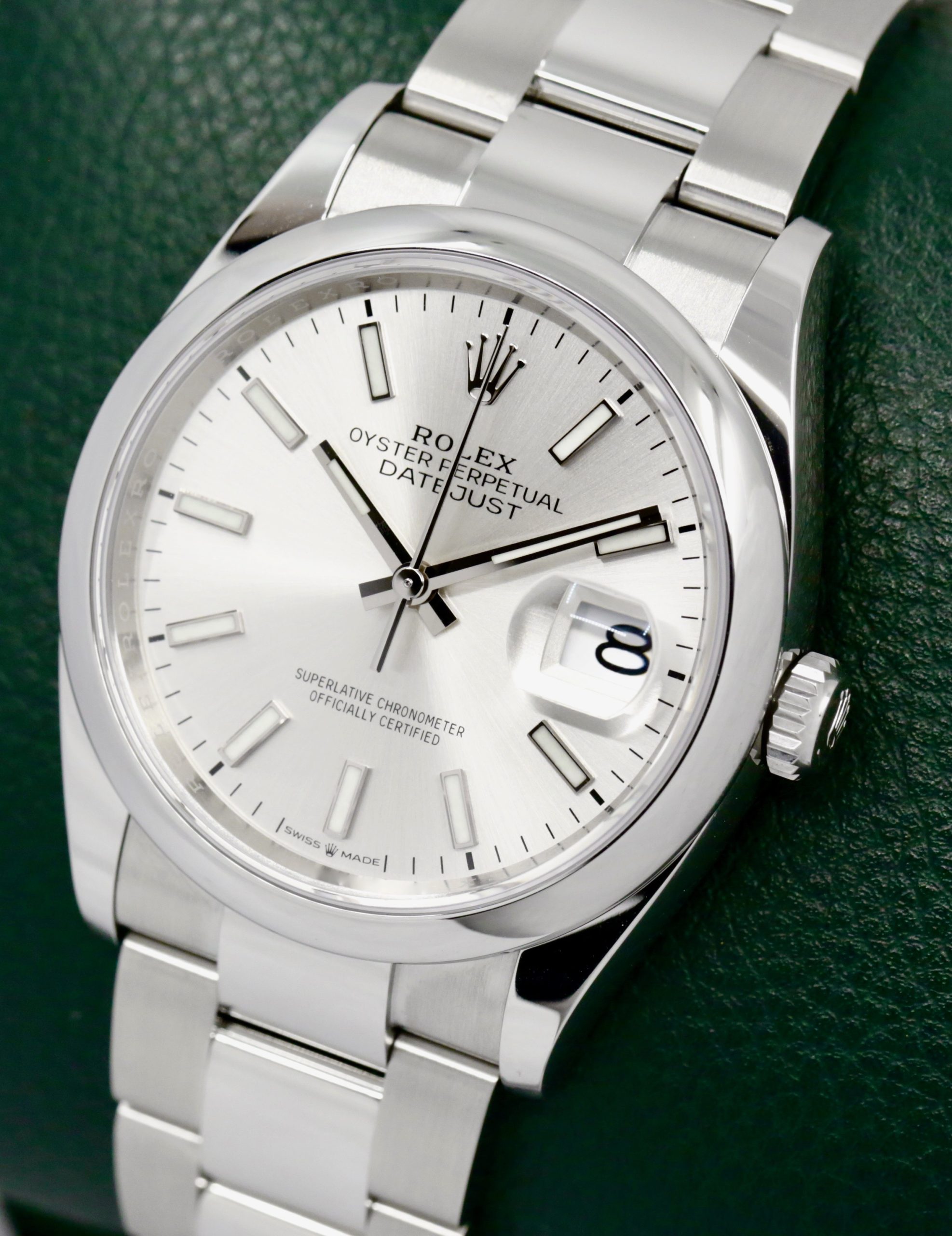Rolex Datejust 36, in Stainless Steel, Smooth Bezel, Silver Index Dial, on Stainless Steel Rolex Oyster Bracelet, Ref. 126200, Circa: 2023, with Box, Books, Swing Tag, Rolex Warranty Card & Balance of 5 Year Rolex Factory Warranty - Image 3