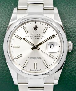 Rolex Datejust 36, in Stainless Steel, Smooth Bezel, Silver Index Dial, on Stainless Steel Rolex Oyster Bracelet, Ref. 126200, Circa: 2023, with Box, Books, Swing Tag, Rolex Warranty Card & Balance of 5 Year Rolex Factory Warranty