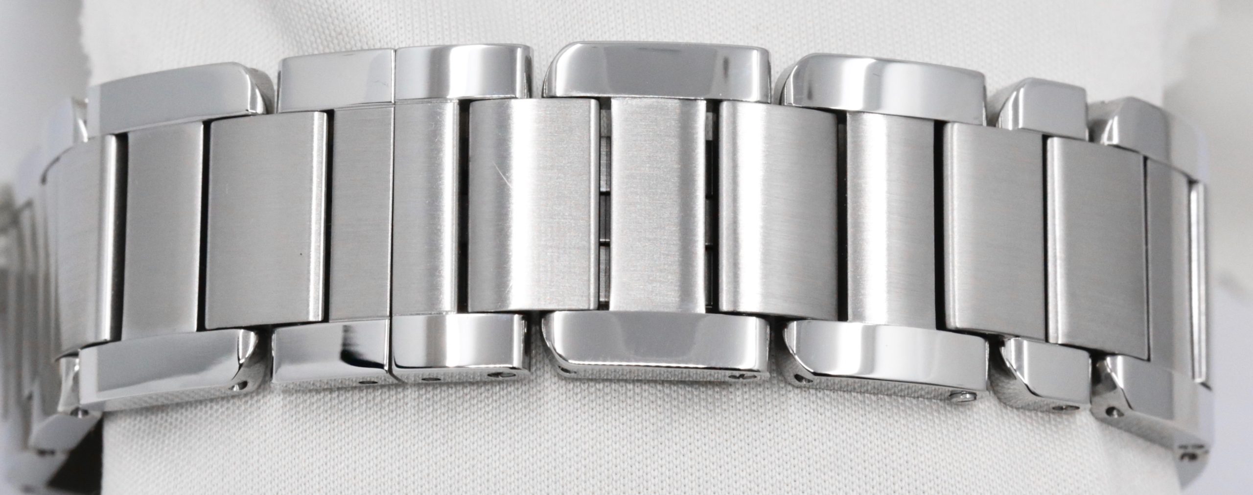 Cartier Tank Anglaise, in Stainless Steel, Silver Roman Guilloché Dial with Date, on Stainless Steel Cartier Bracelet, Ref. 3511, Circa: 2015, with Box, Books, & Papers - $5,900 inc GST!!! - Image 6