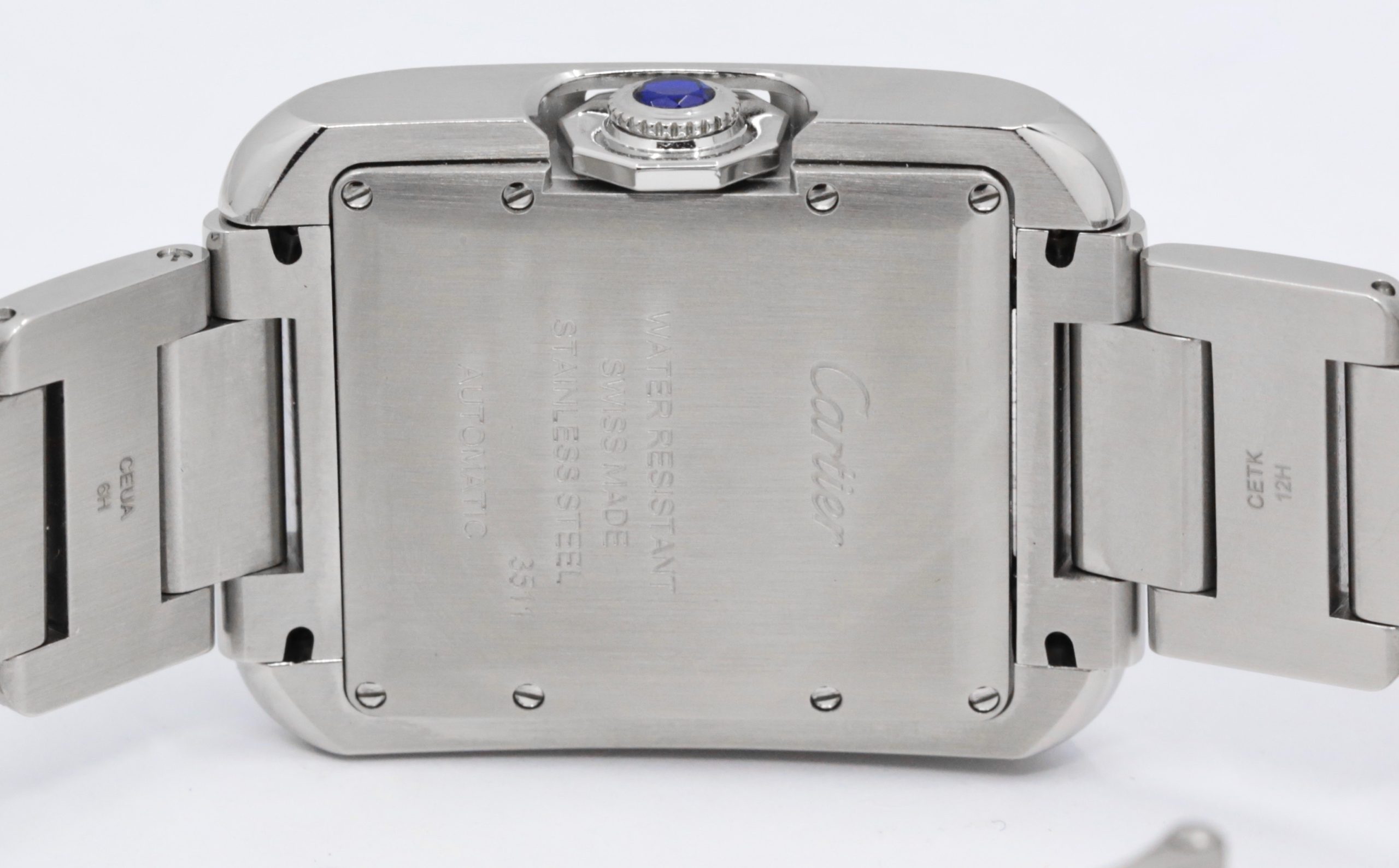 Cartier Tank Anglaise, in Stainless Steel, Silver Roman Guilloché Dial with Date, on Stainless Steel Cartier Bracelet, Ref. 3511, Circa: 2015, with Box, Books, & Papers - $5,900 inc GST!!! - Image 5
