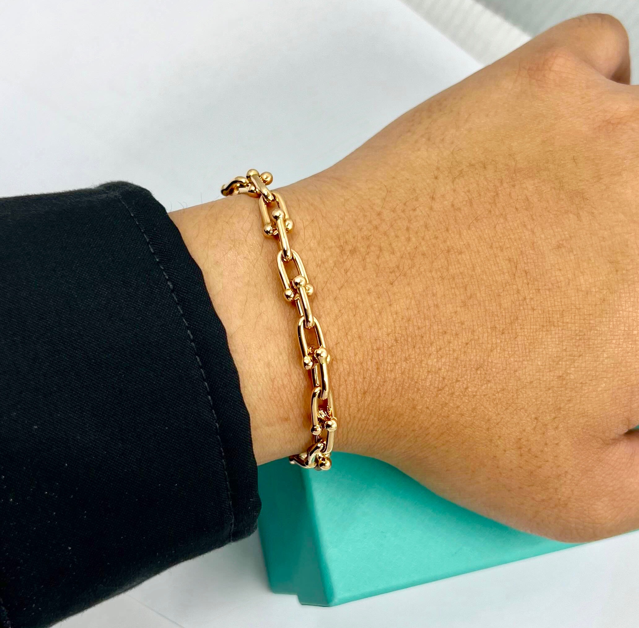 Tiffany & Co. - Tiffany HardWear Small Link Bracelet in 18ct Yellow Gold, 18cm in Length, with Tiffany & Co. Box & Pouch - $5,960 inc. GST!! *ALMOST 50% OFF MSRP!! - Image 6