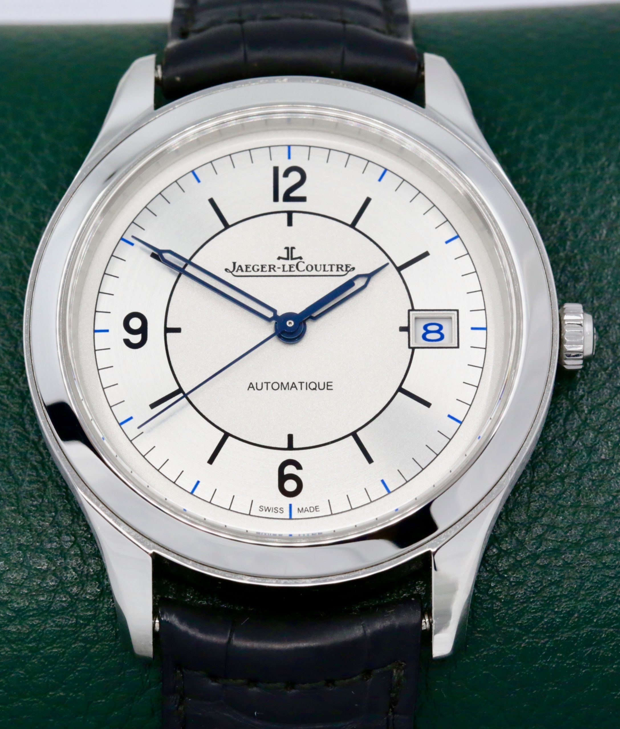 Jaeger-LeCoultre Master Control Date Automatique, "25th Anniversary of Master Control", 39mm Stainless Steel Case, Silver Sector Dial, on Black JLC Alligator Strap with Stainless Steel JLC Deployant , Ref. Q1548530, Circa: 2018, with Box, Papers & Balance of 2 Year JLC Service Warranty - $6,500 inc GST!!