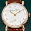 Vintage IWC Wristwatch, Manual Winding IWC Calibre 83, 14ct Rose Gold Case with Teardrop Lugs, Original Silver Arab Dial with Subsidiary Seconds, on Brown Lizard Strap with Tang Buckle, Circa: 1950 - Sold as is - $3,500 inc GST!!