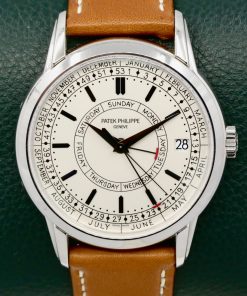 Patek Philippe Calatrava Weekly Calendar, 40mm Stainless Steel Case, Silver Opaline Dial, on Brown Patek Philippe Leather Strap with Stainless Steel Patek Philippe Tang Buckle, Ref. 5212A-001, Circa: 2020, with Box & Papers