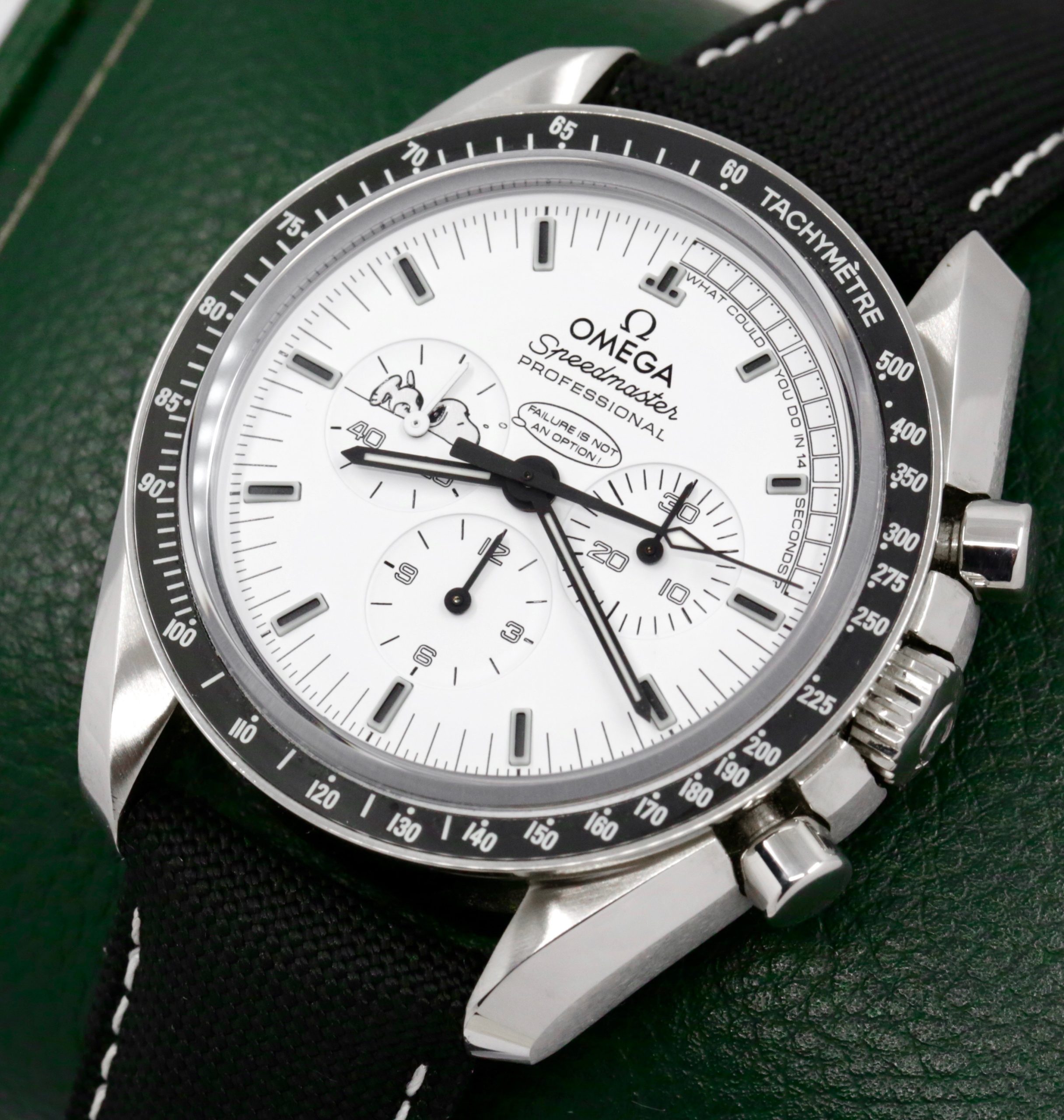 Omega Speedmaster Professional "Silver Snoopy Award" 45th Anniversary of Apollo 13, Stainless Steel Case, White Index Dial, on Omega Composite Fabric Strap with Stainless Steel Omega Deployant, Ref. 311.32.42.30.04.003, Circa: 2016, Complete with Box, Books & Omega Warranty Cards - Image 2