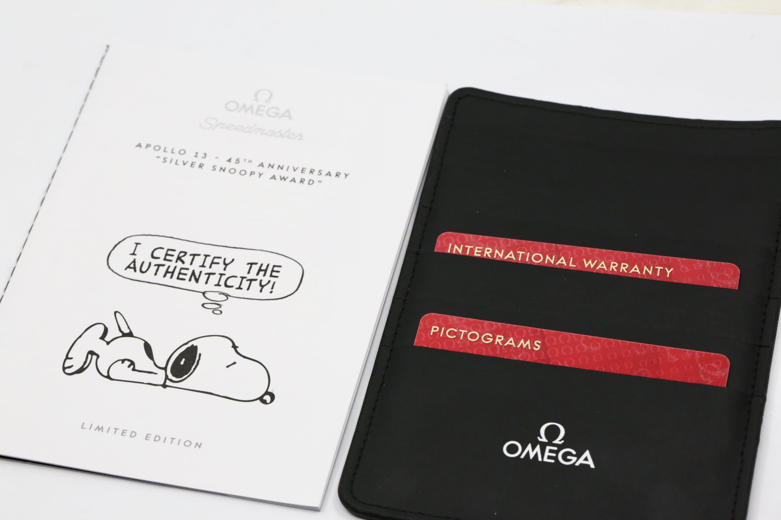 Omega Speedmaster Professional "Silver Snoopy Award" 45th Anniversary of Apollo 13, Stainless Steel Case, White Index Dial, on Omega Composite Fabric Strap with Stainless Steel Omega Deployant, Ref. 311.32.42.30.04.003, Circa: 2016, Complete with Box, Books & Omega Warranty Cards - Image 9