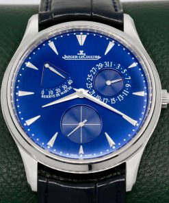 Jaeger-LeCoultre Master Reserve de Marche, 39 mm Stainless Steel Case,  Blue Index Dial with Date & Power Reserve, on Black JLC Alligator Strap & JLC Deployant, Ref: Q1378480, Circa 2018, Complete with Box and Papers - $8,500 inc GST!!