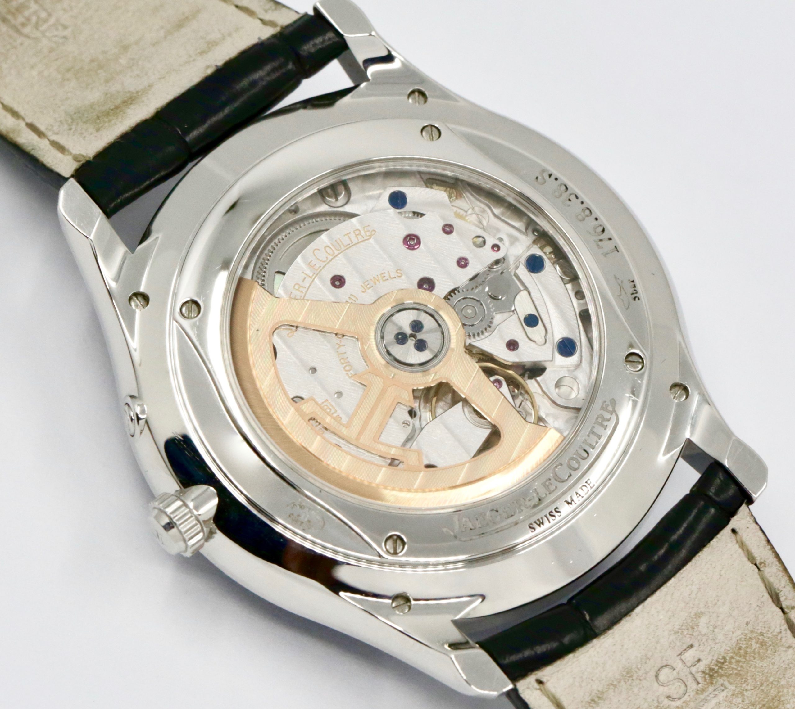 Jaeger-LeCoultre Master Reserve de Marche, 39 mm Stainless Steel Case, Blue Index Dial with Date & Power Reserve, on Black JLC Alligator Strap & JLC Deployant, Ref: Q1378480, Circa 2018, Complete with Box and Papers - $8,500 inc GST!! - Image 6