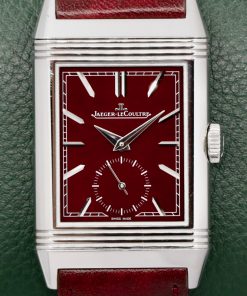 Jaeger-LeCoultre Reverso Tribute Monoface Small Seconds, Stainless Steel Case, Wine-Red Burgundy Index Dial, on Burgundy JLC Composite Strap with Stainless Steel JLC Deployant, Ref. Q397846J, Circa: 2022, Complete with Box, Books, JLC Warranty Card & Balance of Extended 8 Year JLC Warranty