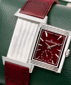 Alternative view of Jaeger-LeCoultre Reverso Tribute Monoface Small Seconds, Stainless Steel Case, Wine-Red Burgundy Index Dial, on Burgundy JLC Composite Strap with Stainless Steel JLC Deployant, Ref. Q397846J, Circa: 2022, Complete with Box, Books, JLC Warranty Card & Balance of Extended 8 Year JLC Warranty