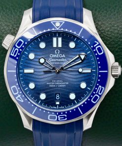 Omega Seamaster 300M "Summer Blue", Stainless Steel Case, Blue Ceramic Bezel, Blue Wave Dial, on Blue Omega Rubber Strap with Omega Stainless Steel Tang Buckle, Ref. 210.32.42.20.03.002, Circa: 2025, Complete with Box, Book, Omega Warranty Cards & Balance of 5 Year Omega Factory Warranty *MINT CONDITION! - $7,500 inc GST!!!