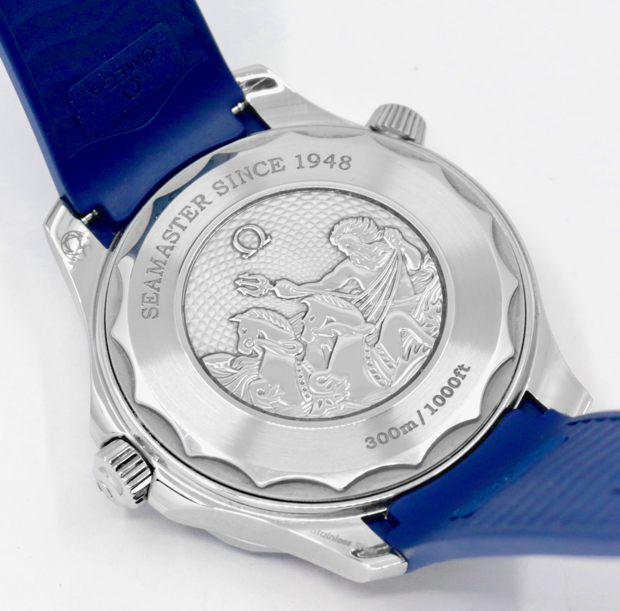 Omega Seamaster 300M "Summer Blue", Stainless Steel Case, Blue Ceramic Bezel, Blue Wave Dial, on Blue Omega Rubber Strap with Omega Stainless Steel Tang Buckle, Ref. 210.32.42.20.03.002, Circa: 2025, Complete with Box, Book, Omega Warranty Cards & Balance of 5 Year Omega Factory Warranty *MINT CONDITION! - $7,500 inc GST!!! - Image 5