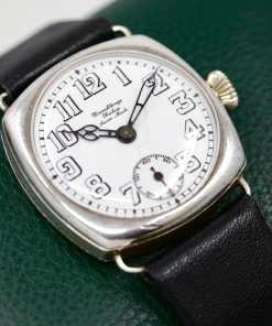 Alternative view of Vintage Rolex Wristwatch, Retailed by "Dunklings", .925 Silver Cushion Case, White Enamel Dial with Subsidiary Seconds, with Original Dunklings Box, Ref. 3664, Circa: 1920's - $3,800 inc GST!!