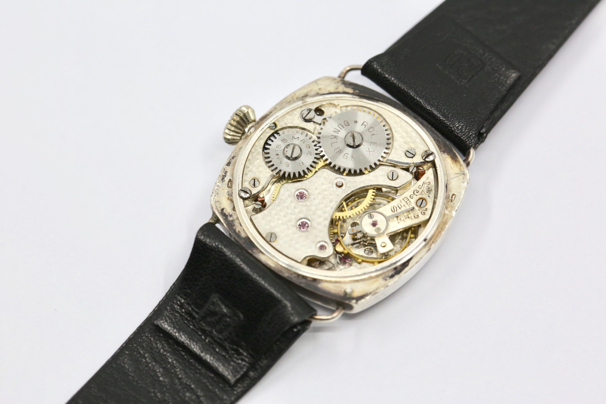 Vintage Rolex Wristwatch, Retailed by "Dunklings", .925 Silver Cushion Case, White Enamel Dial with Subsidiary Seconds, with Original Dunklings Box, Ref. 3664, Circa: 1920's - $3,800 inc GST!! - Image 6