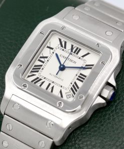 Alternative view of Cartier Santos Galbée XL Automatic watch in stainless steel, Silver Roman Dial with Blued Hands, Integrated Stainless Steel Bracelet, Ref: W20098D6, Circa: 2018, with Box and Warranty Card - $8,800 inc GST!!