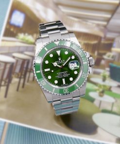 Alternative view of Rolex Submariner Date "Hulk" in Stainless Steel, Green Dial and Green Ceramic Bezel on a Rolex Stainless Steel Bracelet, Ref: 116610LV, with Box, Books & Rolex Warranty Card, Circa: 2013