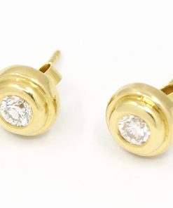 Diamond earring studs, 18ct yellow gold totalling 0.50cts, SI1 G color with current valuation.