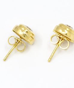 Alternative view of Diamond earring studs, 18ct yellow gold totalling 0.50cts, SI1 G color with current valuation.