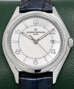 Vacheron Constantin Fiftysix, Automatic, 40mm Stainless Steel Case, Silver Opaline Dial with 18ct White Gold Index & Arab Markers, on Navy Vacheron Constantin Alligator Strap with Stainless Steel VC Deployant, Ref. 4600E/000A-B442, Circa: 2023, with Box, Book, Vacheron Constantin Warranty Card & Balance of 8 Year VC Extended Warranty