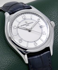 Alternative view of Vacheron Constantin Fiftysix, Automatic, 40mm Stainless Steel Case, Silver Opaline Dial with 18ct White Gold Index & Arab Markers, on Navy Vacheron Constantin Alligator Strap with Stainless Steel VC Deployant, Ref. 4600E/000A-B442, Circa: 2023, with Box, Book, Vacheron Constantin Warranty Card & Balance of 8 Year VC Extended Warranty