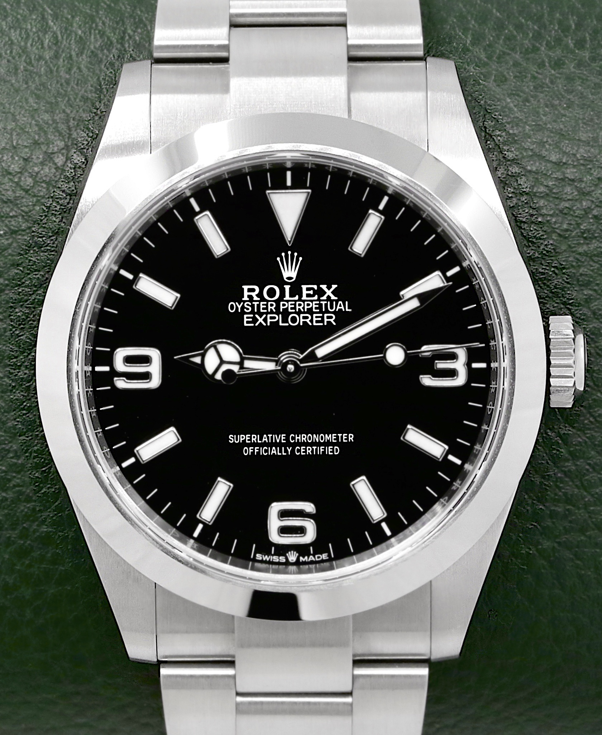 Rolex Explorer, 40mm, Stainless Steel, 3,6,9 Explorer Dial, on Stainless Steel Rolex Oyster Bracelet, Ref. 224270, Circa: 2023, with Box, Books, Green Swing Tag, Rolex Warranty Card & Balance of 5 Year Rolex Factory Warranty