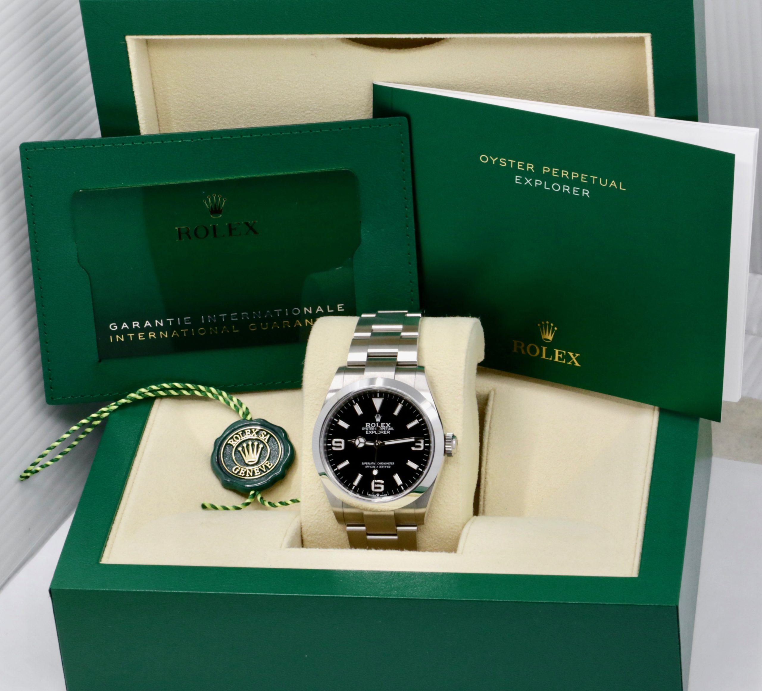 Rolex Explorer, 40mm, Stainless Steel, 3,6,9 Explorer Dial, on Stainless Steel Rolex Oyster Bracelet, Ref. 224270, Circa: 2023, with Box, Books, Green Swing Tag, Rolex Warranty Card & Balance of 5 Year Rolex Factory Warranty - Image 7