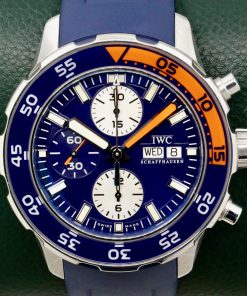 IWC Aquatimer Chronograph, Automatic, 44mm Stainless Steel Case, Blue Index Dial with Silver Sub-Dials, on Blue IWC Rubber Strap with Stainless Steel IWC Tang Buckle, Ref. IW376704, Circa: 2011, with Box & Papers - $5,600 inc GST!!!